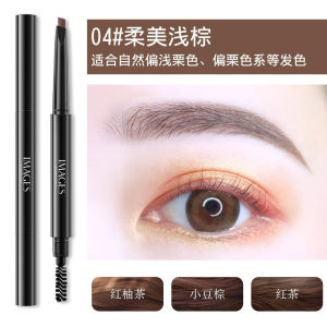 Waterproof Sweatproof Automatic Rotating Double Head Eyebrow Pencil Beginner Friendly Long-lasting Smudge-proof Eyebrow Makeup