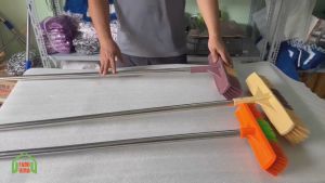 Cây chổi chà sàn nhà vệ sinh - Chổi nhựa chà sân thân inox  đầu bàn chải lông cứng cáp dể dàng chà sạch vết ố