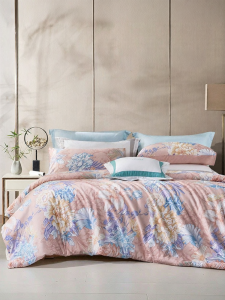 FUANNA (富安娜) | Bộ Drap Chần Bông Hoa Cotton Cho Giường Đôi Mùa Xuân Thu