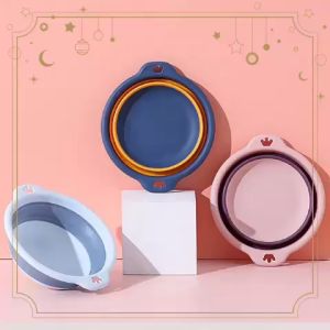 กะละมังพับได้ อเนกประสงค์ พลาสติก คุณภาพดี กะละมังสรสวยกะละมังพกพา กะละมังพับเก็บ