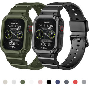 Case for Compatible for Apple Watch 45mm 44mm 42mm iWatch Series 987 SE654321 Strap Men Women Sport Strap with Bumper Rugged