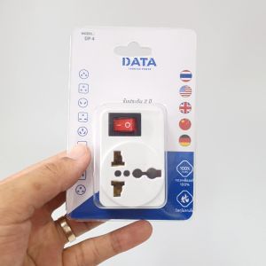 TOSHINO ปลั๊กแปลงขา รุ่น CO-6S ขนาด 1ช่อง 1สวิทซ์ แปลงขาต่างประเทศเป็นของไทย