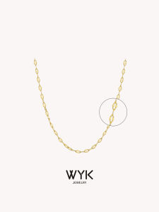 WYK | S925 Sterling Silver Simple Necklace for Women Commuting Lip Chain Layering Necklace