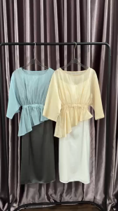 SV 6592 - Peplum Set Dress | Silvervogue | Set Atasan dan Gaun Kasual Pakaian Wanita