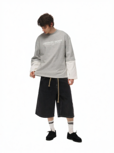 Loopsoon | Unique Letter Print Round Neck Sweatshirt