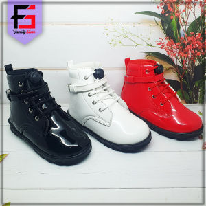 Sepatu Boots Fashion Anak Perempuan Glossy & Sepatu Boots Pesta Anak Balita Cewek Cantik Trendy