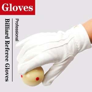 ถุงมือบิลเลียดถุงมือผู้ตัดสินการแข่งขันสีขาว2ชิ้นถุงมือใส่สบายถุงมือเล่นพูล/บิลเลียดสระว่ายน้ำมืออาชีพ Blilliards