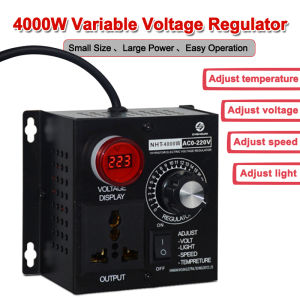 4000W Motor Speed Regulator AC 220V Variable Voltage Controller Motor Dimmer Stepless Speed Switch Led Display