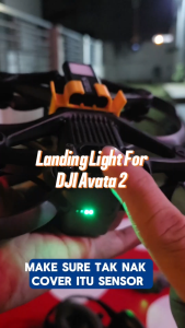 Landing Light Mount with LED Flashlight Night Flight Light Extension Bracket Accessory 3D Printed PETG for DJI Avata 2