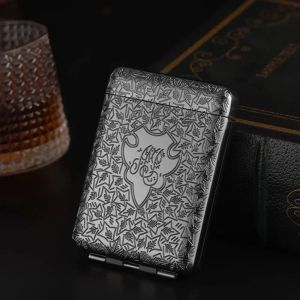 Hộp Đựng Thuốc Lá Bằng Kim Loại Cổ Điển Khắc Họa Tiết 84mm Hộp Đựng Bỏ Túi Quà Tặng Cho Người Hút Thuốc Nam Và Nữ