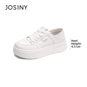 Josiny | Soft Sole Thick Heel Two Wear Casual White Shoes