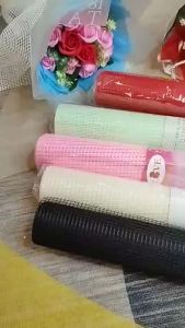 Giấy Gói Hoa Lưới Voan Sợi Mắt Vuông Gói Hoa Đẹp Hàn Quốc Cuộn 50cm x 5m Trùm Sỉ Gia Thành