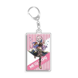 Bandai | For Hatsune Miku Megurine Luka Kagamine Rin Acrylic Selfmade Keychain Cute Backpack Pendant Key Chain Game Fans Gift Ornaments