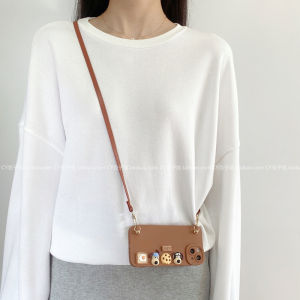 Advanced 2024 New 3D Dog Leader Phone Case with Lanyard Crossbody Full Cover Anti-Fall for Xiaomi 14/13 Redmi Note13 pro K70 K60 Cute Civi4 pro Soft