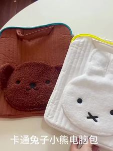 Miffy | 14 Inch Kawaii Miffy Sang Trọng Thêu Máy Tính Bảng Túi Bảo Quản Di Động Túi Máy Tính Quà Tặng Cho Bé Gái Anime Cosplay Chống Đỡ