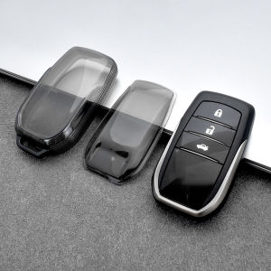 For Toyota Yaris Land Cruiser Prado150 RAV4 Venza SIENNA Corolla SE 2023 Camry 50 55 TLC200 Transparent TPU Key Case Cover Shell