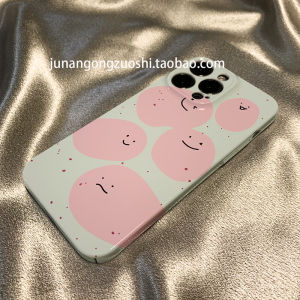 Pink Cartoon Emotion Buns Abstract Artistic Womens Style Phone Case Compatible with Apple iPhone 17 pro Max 16 pro Max