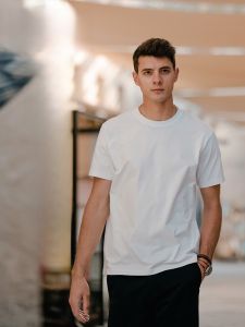 Simwood Wooden Casual Short Sleeve T-Shirt Mens Fit Version 220g Sorona Base Layer Spring Summer Autumn Winter Wear