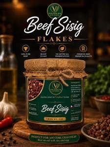 Villelas Beef Sisig Flakes 100% Pure Beef Ready to Eat No Artificial Preservatives Premium Beef Quality Perfect for Anytime Cravings Best Served with Rice and Egg