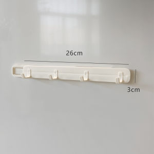 Gap Hook Retractable Punch-Free Wall Hanging Kitchen Rack Dormitory Pull-out Rack Plastic Four-Row Sticky Hook