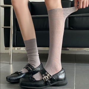 JIFANPAUL | Vớ Mid-Calf Mỏng Hơi Lạnh Có Viền Ren Cho Mùa Hè