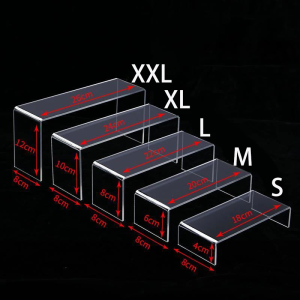 3-5pcAcrylic U Shape Display Stand Acrylic Risers Shelf Showcase Storage Rack Transparent Cupcake Desserts Shelf Perfume Figures