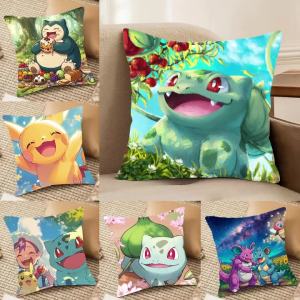 Bandai | Pokemon Gengar Anime Sang Trọng Gối Mềm Mại Ngắn Sang Trọng Đệm Dành Cho Ghế Sofa Phòng Ngủ Trang Trí Nhà Quà Tặng