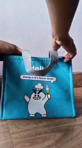 COD JTF Lunch bag/tas bekal makan siang sekolah/kuliah/kerja/traveling/tas thermal aluminium foil