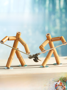 ขันที่ทำด้วยไม้ไผ่พร้อมชุดเล่นสำหรับเด็กนักเรียนชั้นประถมศึกษาปีที่ 6 รุ่นไฮเอนด์ เกมโต๊ะเล่นบนเวที 2 คน วัสดุอื่นๆ