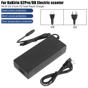 Chargers for KUGOO Kukirin G2 PRO DB Electric Scooter 54.6V 2A Lithium Battery Charger 3 Prong Connector Power Adapter Parts
