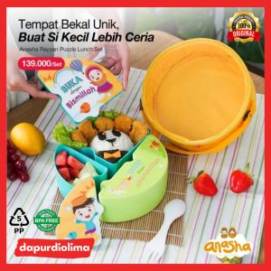 Anasha Rayyan Puzzle Lunch Set Kotak Bekal Anak Tempat Makan Anak