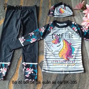 Bộ đồ bơi bé gái quần áo dài chống nắng BK-335a