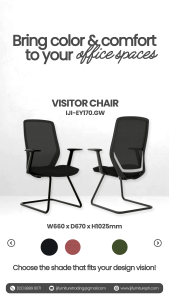 IJI Visitor Chair Model: IJI-EY270.GW - All-Day Ergonomic Support Visitor Chair with Fixed Armrests and Mesh Back for Better Posture and Comfort
