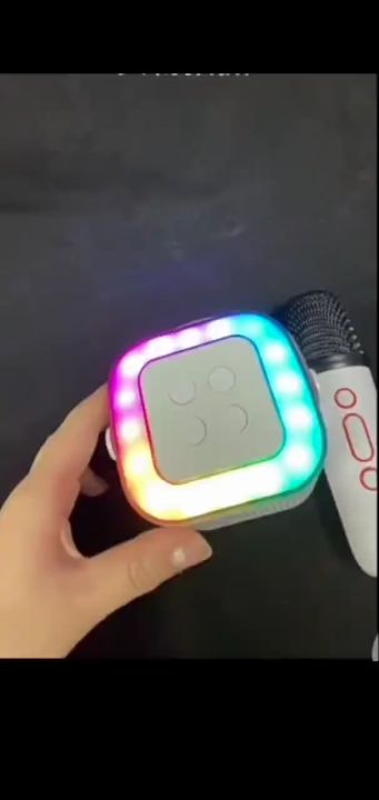 Mini Speaker Bluetooth 2 mic 1 Karaoke /Bluetooth Mini Speaker Karaoke ...