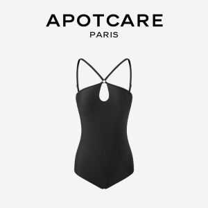 APOTCARE New 2025 Womens Bikini One-Piece Swimsuit Neck Hanging Backless Slimming Hot Spring Swimwear Comfortable Casual Style