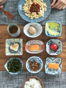 ชามใส่ซอสสไตล์ญี่ปุ่น ชามใส่เครื่องปรุงรส ชามใส่ยำ ชามทรงเรขาคณิต ชามทรงเหลี่ยม ชามขนาดเล็ก ชามทรงสร้างสรรค์