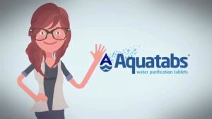 AQUATABS WATER PURIFICATION TABLET - EXPIRY 01/2030 67mg Effervescent Troclosene Sodium Sold per Tablet