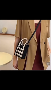 New Design Knitted Mini Single Womens bag Shoulder Crossbody handbag cute mobile phone wallet