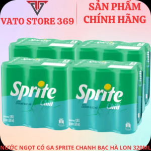Nước ngọt có ga SPRITE chill hương chanh bạc hà lon 320ml
