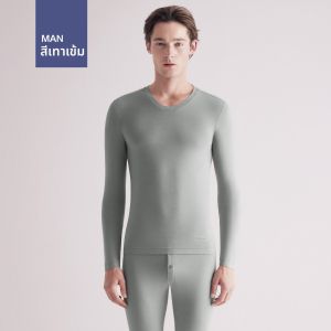HODO | เสื้อชั้นในผ้าฝ้ายผสมไหม Hodo N1 ทรงบาง ป้องกันไฟฟ้าสถิต สำหรับผู้ชายและผู้หญิง ชุดกางเกงขายาวฤดูใบไม้ร่วง อบอุ่น ระบายอากาศได้ดี