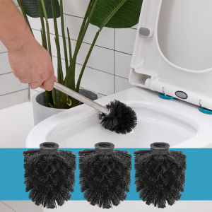 Household Black Toilet Brush Reusable Detachable Brush Head with Strong Cleaning Ability