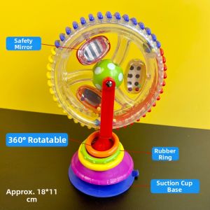 Baby Dining Table Chair Toy Rotating Ferris Wheel Suction Cup Feeding Tool Intelligent Plaything for 6 Months Old And above