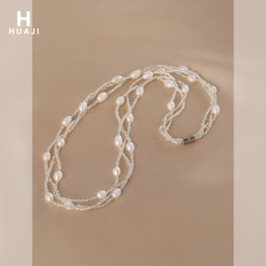 Natural Pearl Necklace Womens Fashion Multi-Layered High-End Sensation out Pearl Jewelry Clavicle Chain Trendy Accessories