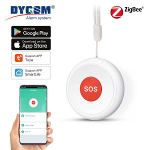 Tuya ZigBee SOS Emergency Butto Elderly Children Alarm Emergency Help Switch Home Security Protection Smart Life App Control