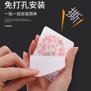 Strong Load Bearing Wall Mounted Hooks for Kitchen Bedroom Bathroom No Drilling Required Sticky Hooks Plastic Material