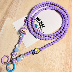 Long Pure Color Luffy Phone Chain Crossbody Hanging Neck Strap Bubble Monster Original Design Phone Accessory for Digital Gear