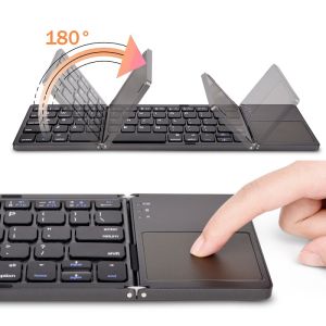 Wireless Folding Keyboard Bluetooth Keyboard With Touchpad For Windows Android IOSPhoneMulti-Function Button Mini Keyboard