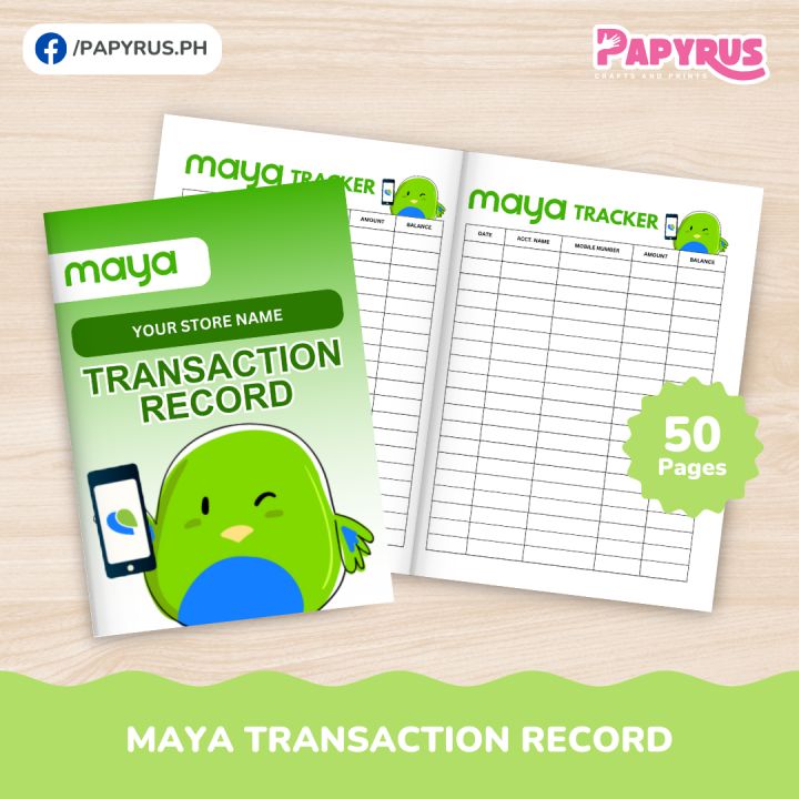 Maya Transaction Record Booklet | Lazada PH