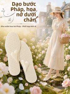 ZHIHAOEN | Sweat Absorption Anti Odor Super Thin Camellia Slip-Proof Insoles for Summer Shoes