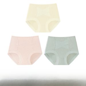 MiiOW | High Waist Pure Cotton Womens Underwear Breathable Triangle Panties Antibacterial Crotch Comfortable Briefs for Daily Wear